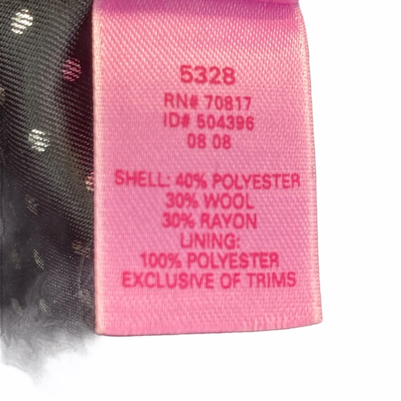 Pink by Victoria’s Secret Plaid Wool Blend Coat M - Picture 10 of 10